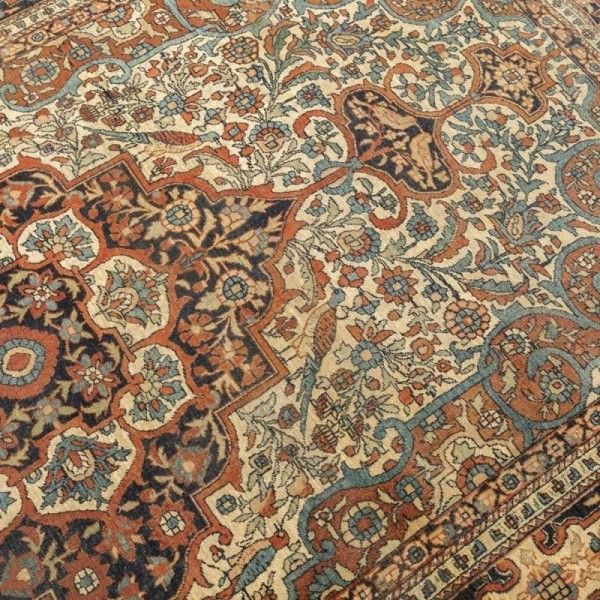 Alfombra Antigua Keshan. Diseño de...