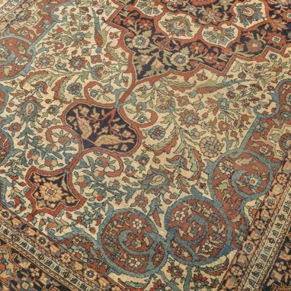 Alfombra Antigua Keshan. Diseño de...
