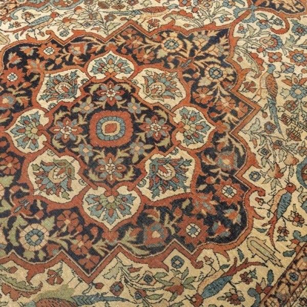 Alfombra Antigua Keshan. Diseño de...