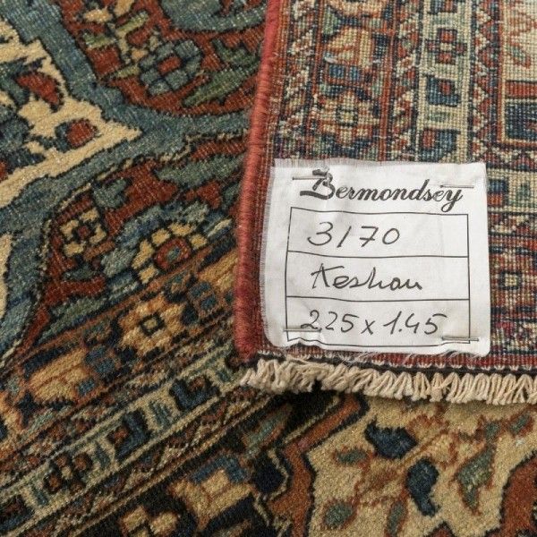 Alfombra Antigua Keshan. Diseño de...