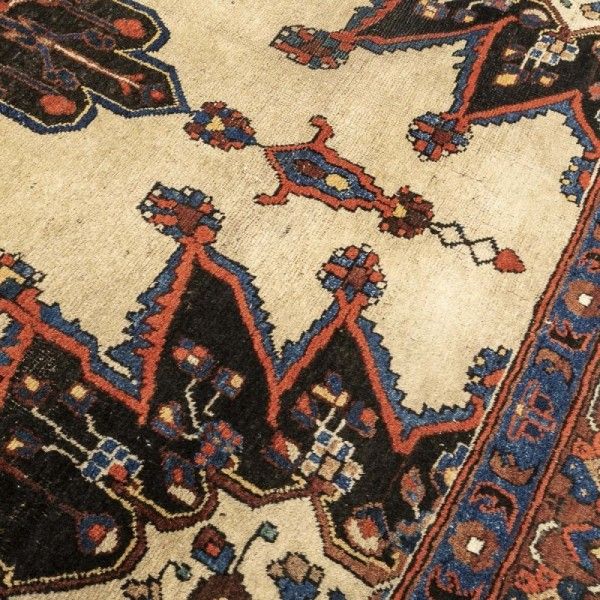 Alfombra Afshar Antigua.Diseño Étnico...