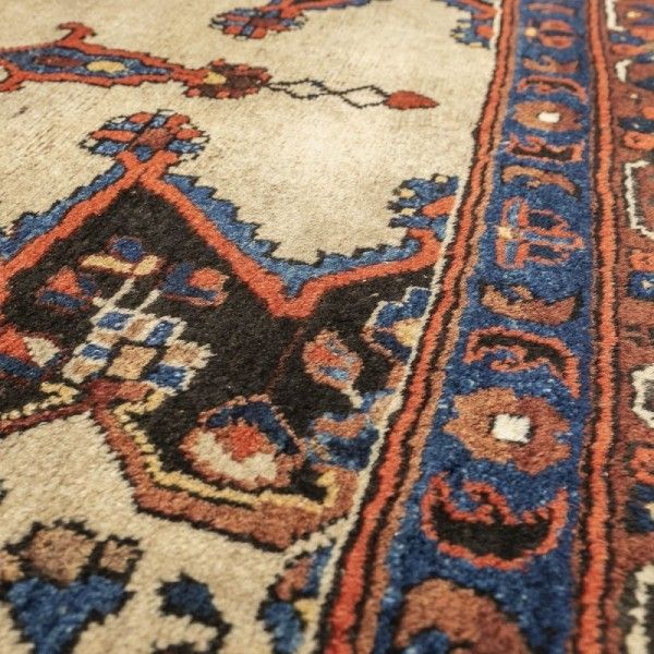 Alfombra Afshar Antigua.Diseño Étnico...