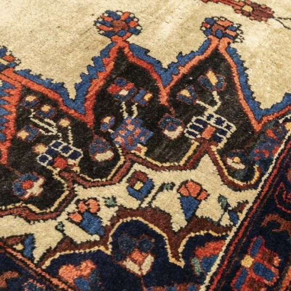 Alfombra Afshar Antigua.Diseño Étnico...