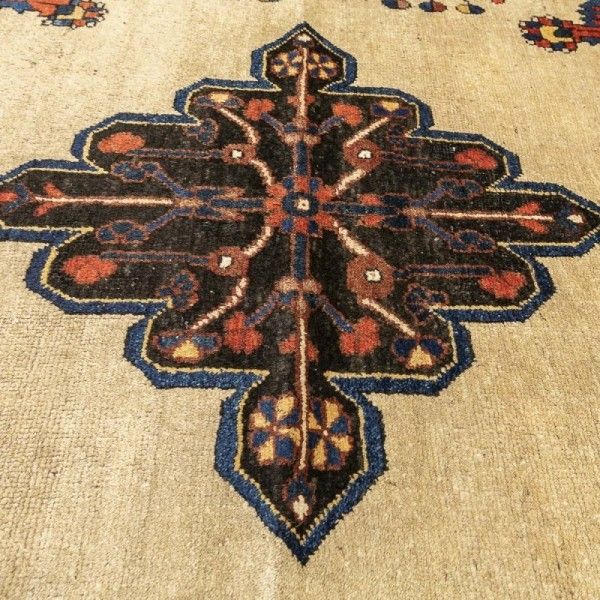 Alfombra Afshar Antigua.Diseño Étnico...