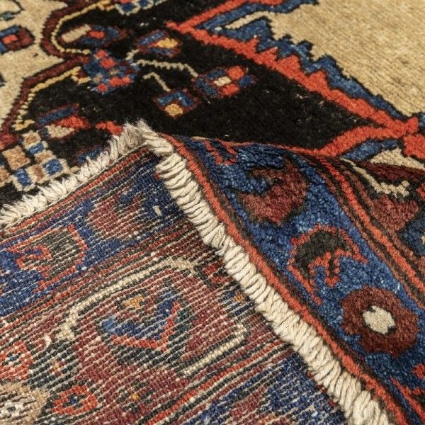 Alfombra Afshar Antigua.Diseño Étnico...