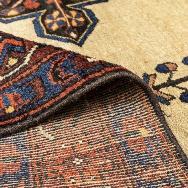 Alfombra Afshar Antigua.Diseño Étnico...