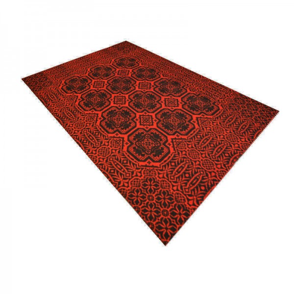 Alfombra Antigua. Diseño Geométrico....