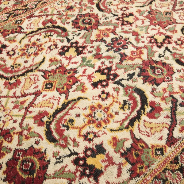 XIX Century. Agra Rug in Reds and...