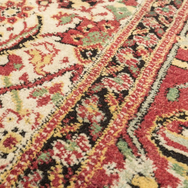 XIX Century. Agra Rug in Reds and...