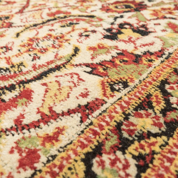 XIX Century. Agra Rug in Reds and...