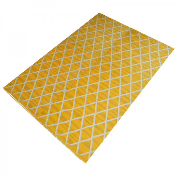 Contemporary Kilim. Yellow Geometric...