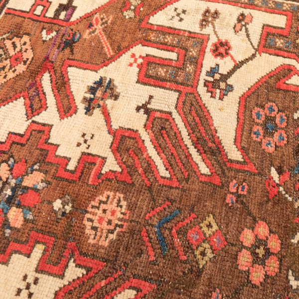 Alfombra Antigua del Cáucaso Kazak....