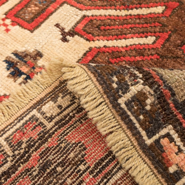Alfombra Antigua del Cáucaso Kazak....