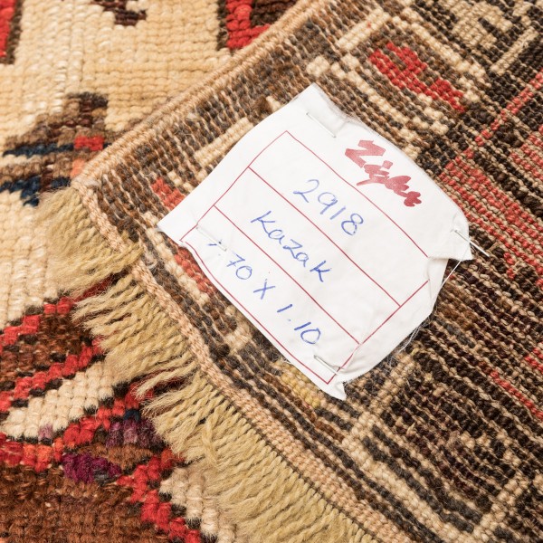 Alfombra Antigua del Cáucaso Kazak....