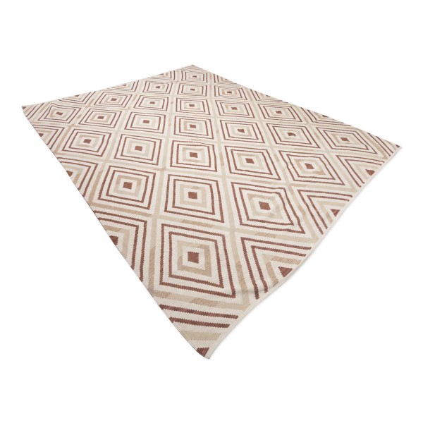 Contemporary Geometric Flat-Weave...