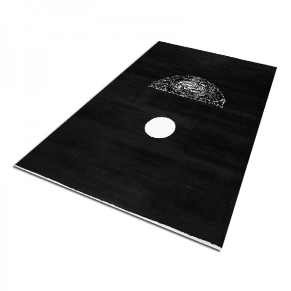 Black and white abstract rug. 3.70 x...