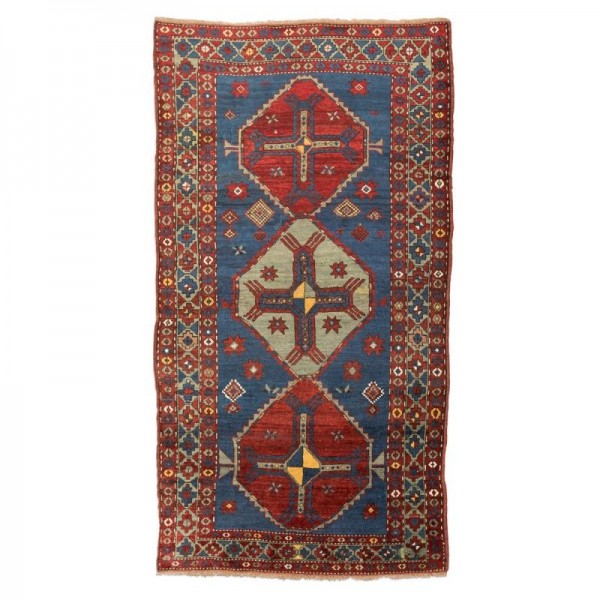 Antique Kazak Rug. 2.40 x 1.25 m