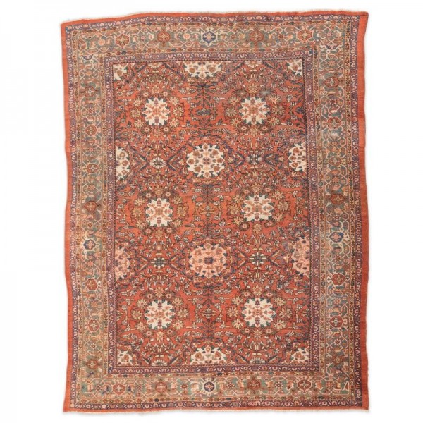 Antique Mahal Wool Rug. 3,60 x 2,65 m
