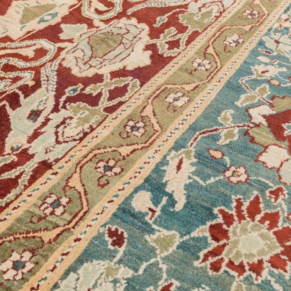 Alfombra Antigua Agra India. 4,30 x...