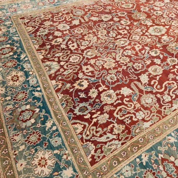 Alfombra Antigua Agra India. 4,30 x...