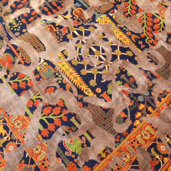 Abstract Rug. Persian Bidjar. Wool...